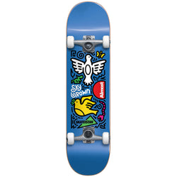 Almost Skateistan Sky Doodle First Push Complete Skateboard Blue 7.5